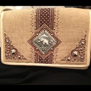 Indian pocketbook hand carved metal decal